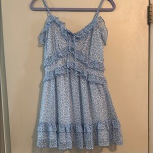 Altar'd State Blue Ruffled Tiered Sundress Sz Small